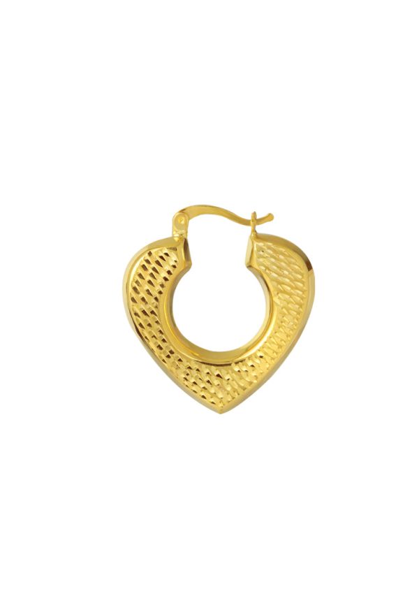 TOMEI Lusso Italia Heart Motive Earrings, Yellow Gold 916 on Sale