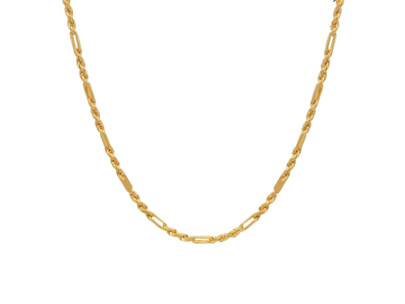 TOMEI Men s Twisted Cable Chain, Yellow Gold 916 For Sale