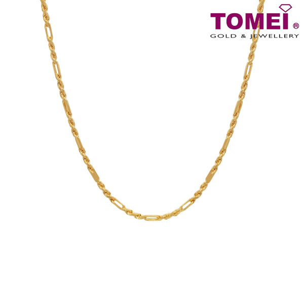 TOMEI Men s Twisted Cable Chain, Yellow Gold 916 For Sale