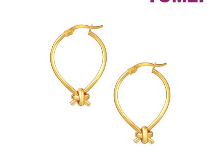 TOMEI Lusso Italia Round Knotted Earrings, Yellow Gold 916 Online