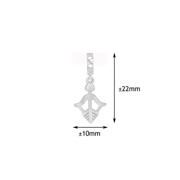 TOMEI Be My Valentine Arrow Charm, White Gold 585 Hot on Sale