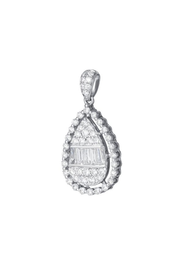 TOMEI Diamond Pendant, White Gold 750 Cheap