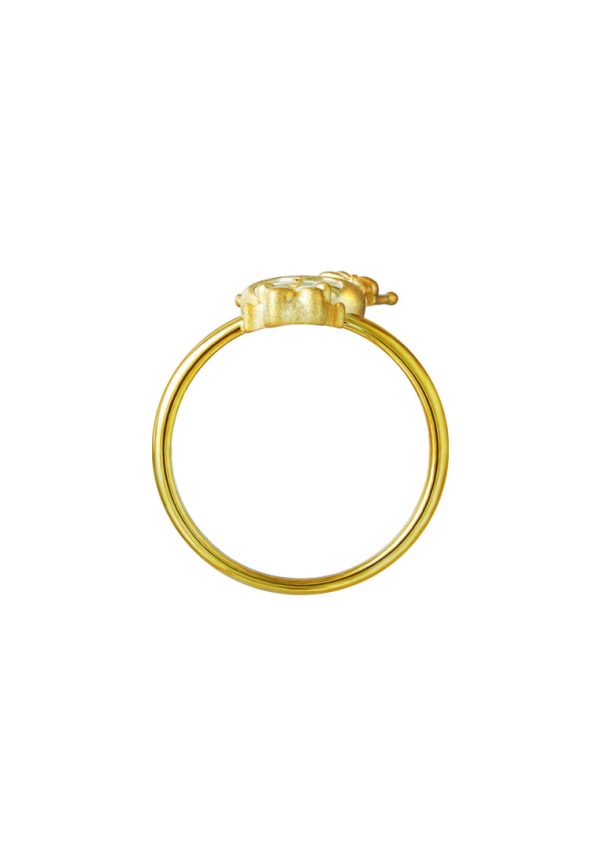 TOMEI X SANRIO Kuromi Ring, Yellow Gold 916 Online now