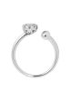 TOMEI Diamond Open Ring, White Gold 375 For Cheap