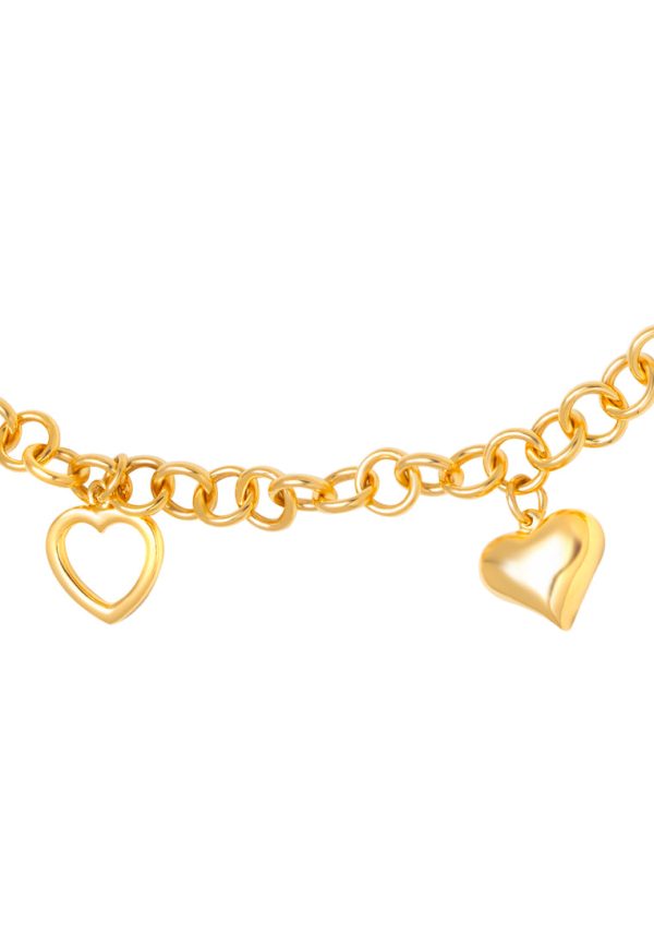 TOMEI Chasing Hearts Bracelet, Yellow Gold 916 Online now