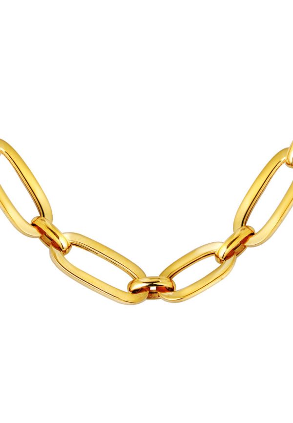 TOMEI Lusso Italia Statement Chain Link Necklace, Yellow Gold 916 Supply