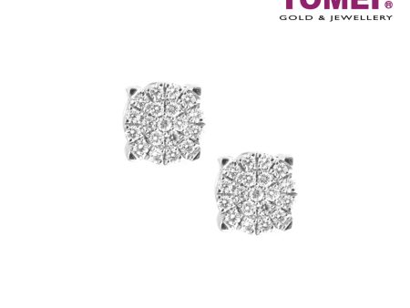 TOMEI Earrings, Diamond White Gold 750 (E1747) Online Hot Sale