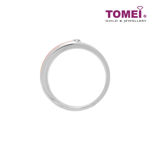 TOMEI EB Evermore Ring For Him, White+Rose Gold 750 Supply