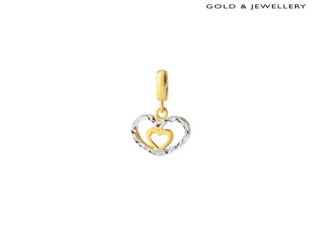 TOMEI Doubly Loving Vibes Charm, Yellow Gold 916 Hot on Sale