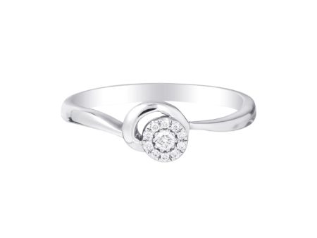 TOMEI Minimalist Diamond Ring, White Gold 375 Online Sale