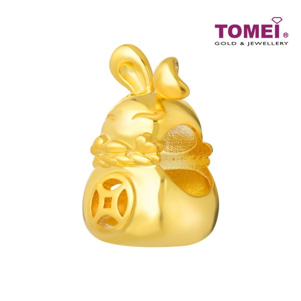 TOMEI Prosperity Rabbit Charm, Yellow Gold 916 For Cheap