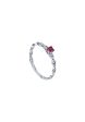 TOMEI Ruby Diamond Ring, White Gold 750 Hot on Sale