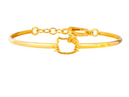 TOMEI x Hello Kitty Bangle, Yellow Gold 916 Online Sale