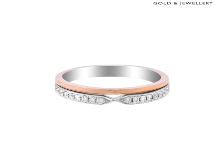 TOMEI EB Evermore Ring For Her, White+Rose Gold 750 Online now