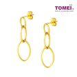 TOMEI Triple Oval Dangling Earrings, Yellow Gold 916 on Sale