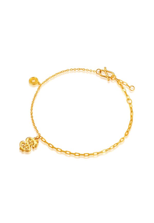 TOMEI Wealthy Dragon Bracelet, Yellow Gold 999 (5G) For Sale