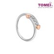 TOMEI Love Is Beautiful Collection Diamond RIng, White+Rose Gold 585 Hot on Sale