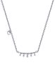 TOMEI Minimalist Diamond Necklace, White Gold 375 Online now