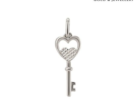 TOMEI Love Lockdown Pendant, White Gold 585 (P5278 MF300) For Sale