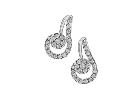 TOMEI Scintillante Diamond Earrings, White Gold 375 (E1453) Fashion