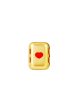 TOMEI Lusso Italia Red Heart In Cube Pendant, Yellow Gold 916 Fashion