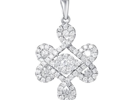 TOMEI Ruyi Knot Diamond Pendant, White Gold 750 Supply