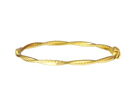 TOMEI Twisted Line Bangle, Yellow Gold 916 Online