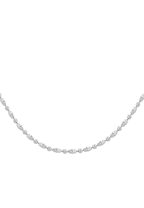 Tomei Sparkling Necklace, Unisex White Gold 585 For Sale