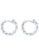 TOMEI Twisted Hoop Earrings, White Gold 585 on Sale