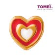 TOMEI Heart in Red Flaming Heart Charm, Yellow Gold 916 For Discount