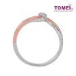 TOMEI Precious Trinity Collection Diamond Ring, White+Rose Gold 585 Online Hot Sale