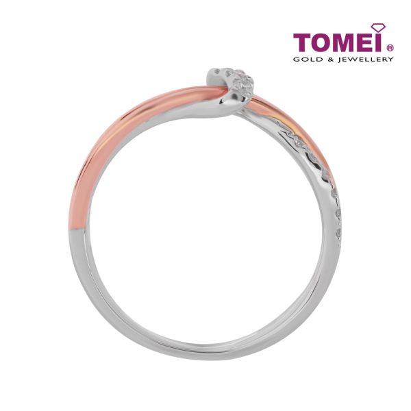 TOMEI Precious Trinity Collection Diamond Ring, White+Rose Gold 585 Online Hot Sale