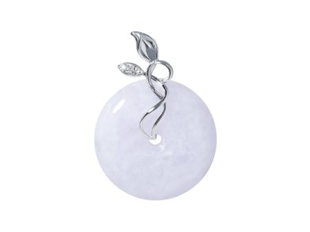 TOMEI Blooming Leaves Jade Pendant, White Gold 750 For Discount