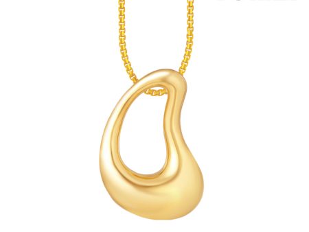 TOMEI Anastasia Sophisticated Curved Pendant, Yellow Gold 916 Online Sale