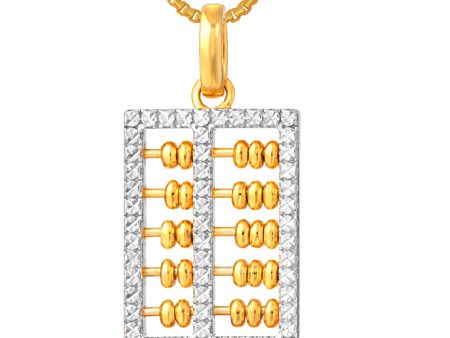 TOMEI Diamond Cut Collection Abacus Pendant, Yellow Gold 916 Online now