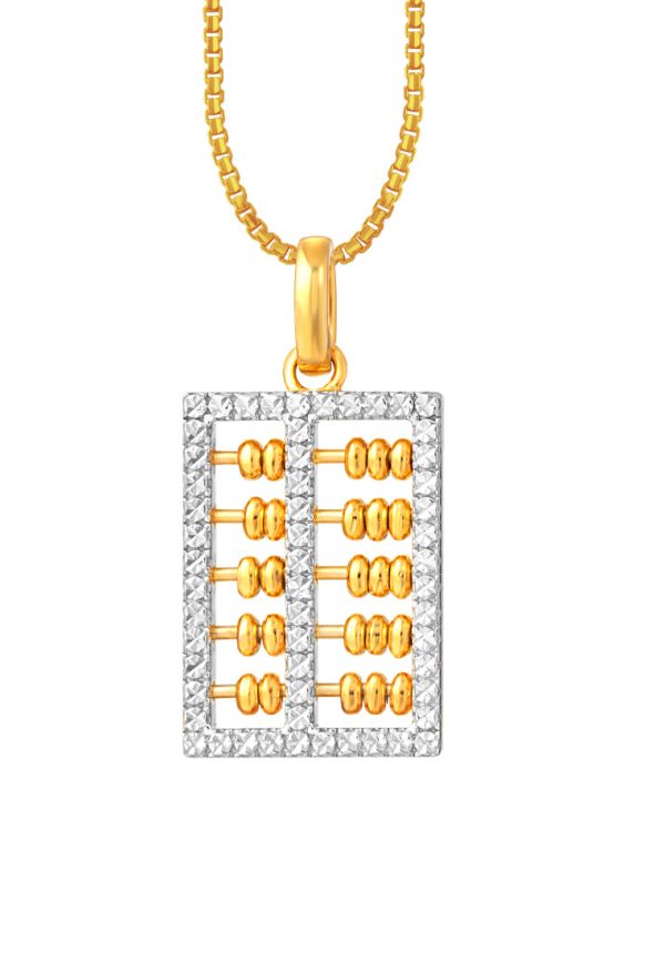 TOMEI Diamond Cut Collection Abacus Pendant, Yellow Gold 916 Online now