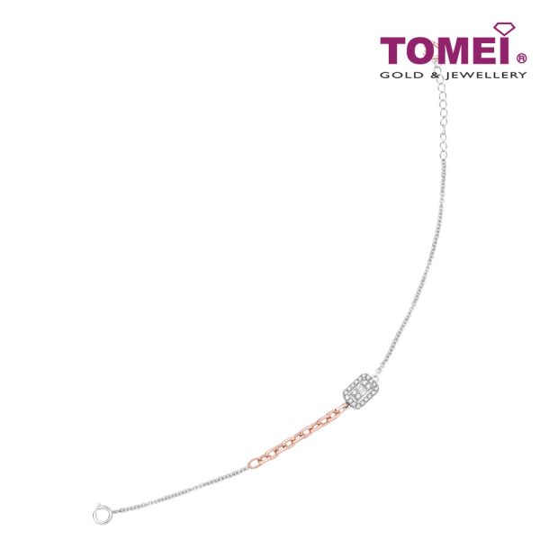 TOMEI Love Is Beautiful Collection Diamond Bracelet, White? Gold 585 Online Hot Sale