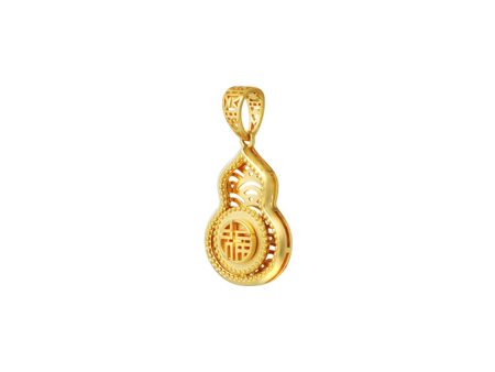 TOMEI Fu-Zi Gourd Pendant, Yellow Gold 916 For Cheap