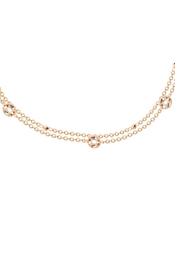 TOMEI Rouge Collection Double Happiness Bracelet, Rose Gold 750 Fashion