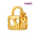 TOMEI Love Lock Charm, Yellow Gold 916 Cheap