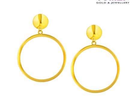 TOMEI Lusso Italia Big Circles Earrings, Yellow Gold 916 Sale