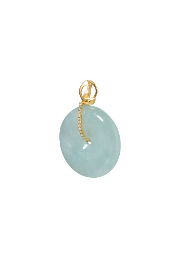 TOMEI Peacefully Jade Pendant, Yellow Gold 750 For Sale