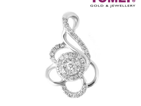 TOMEI Florulent with  Enthralling Splendour Pendant, Diamond White Gold 750 (PD17142) Hot on Sale