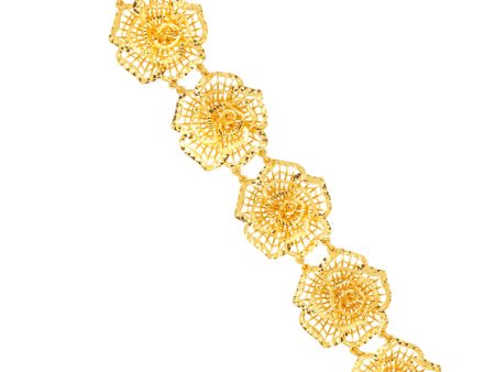 TOMEI Radiantly Flower Bracelet, Yellow Gold 916 Sale