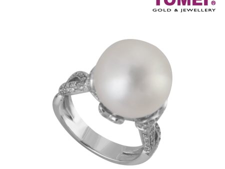 TOMEI Ring, Diamond Pearl White Gold 750 (PO0001074) For Discount