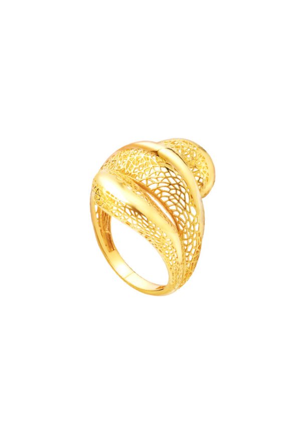 TOMEI Lusso Italia Putri Ring, Yellow Gold 916 For Cheap