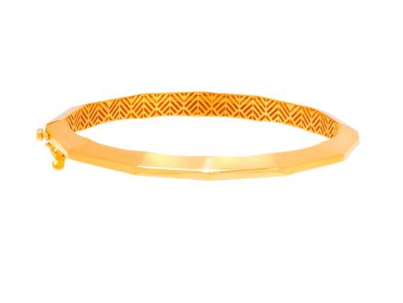 TOMEI Lusso Italia Geometric Bangle, Yellow Gold 916 For Cheap