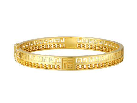 TOMEI Perpetual Bliss Abacus Bangle, Yellow Gold 916 For Sale