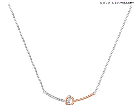 TOMEI Noel Artistry Collection Diamond Necklace, White+Rose Gold 585 For Cheap