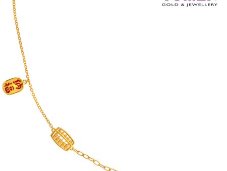 TOMEI Dual-Chain Bracelet With Abacus, Yellow Gold 916 Discount